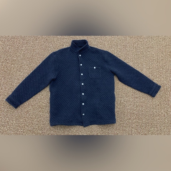 Men’s XL Navy Blue Cotton Blend PENDLETON Quilted Snap Button Shirt Jacket - Picture 1 of 10